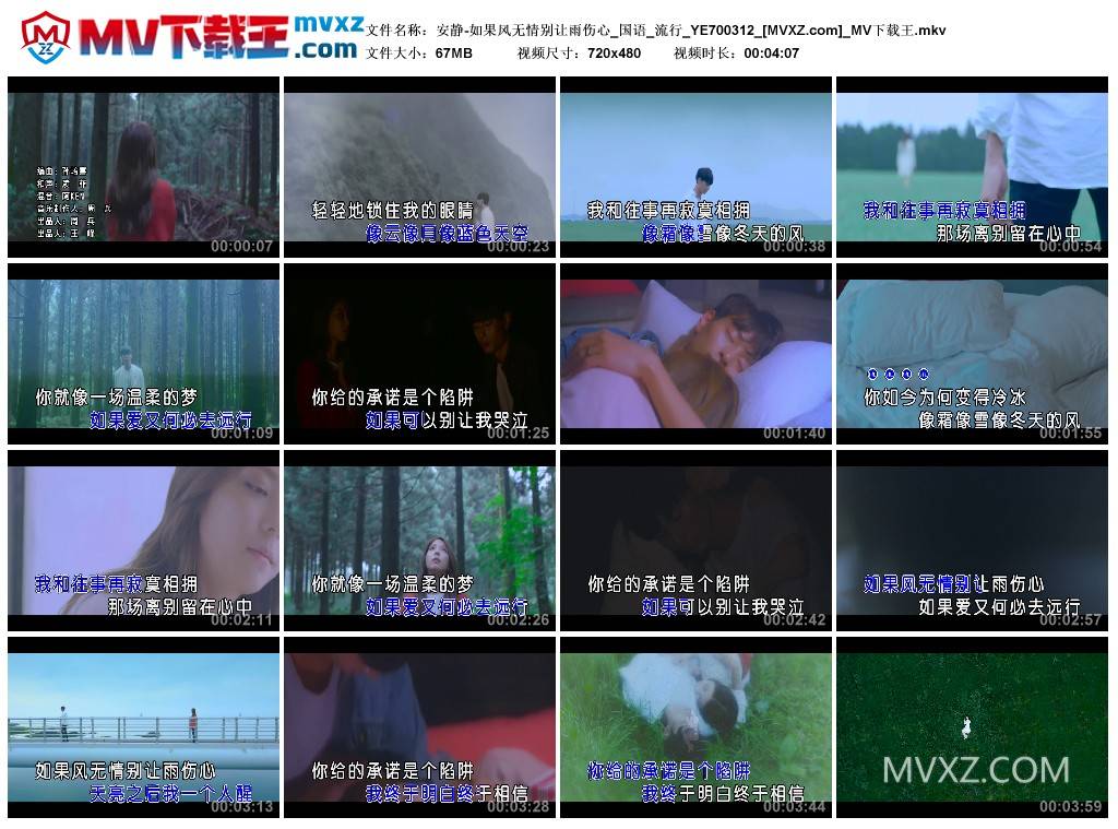 安静-如果风无情别让雨伤心_国语_流行_YE700312